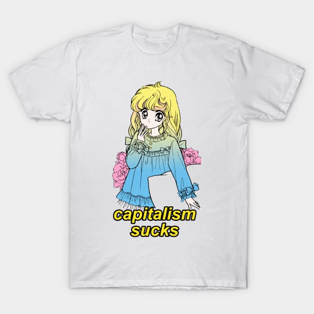 Capitalism Sucks / Kawaii Meme Design T-Shirt by DankFutura